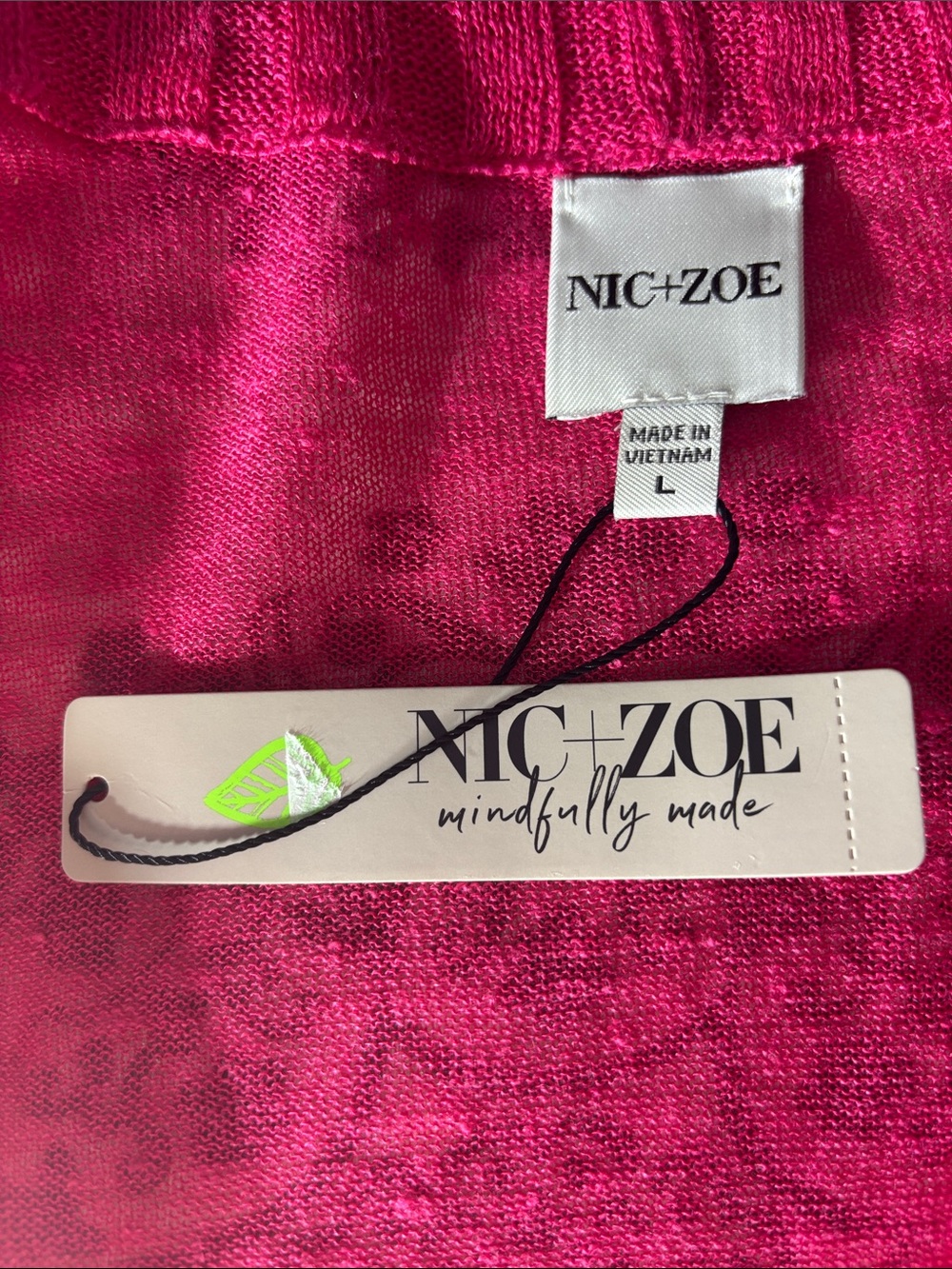 Nic+Zoe Nwt Linen Blend Bolero Cardigan Daiquiri Pink L — image 8 of 8